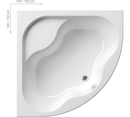 Ванна акриловая RAVAK Gentiana 150х150 см CG01000000