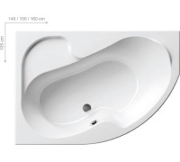 Ванна акриловая RAVAK Rosa I 140х105 см левая белая CI01000000
