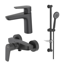 Набор смесителей AQUATEK БЕТТА Set 3 в 1 (AQ1110MB+AQ1160MB+AQ2013MB) матовый черный AQ1131MB