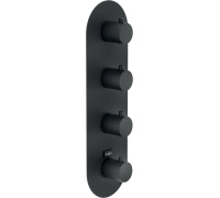 Термостатический смеситель для ванны Webert Live 4 выхода внешняя часть матовый черный WE00104/TBM