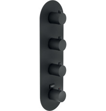 Термостатический смеситель для ванны Webert Live 4 выхода внешняя часть матовый черный WE00104/TBM