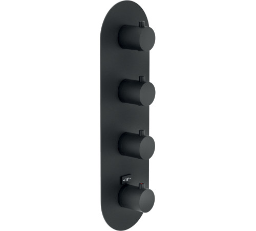Термостатический смеситель для ванны Webert Live 4 выхода внешняя часть матовый черный WE00104/TBM