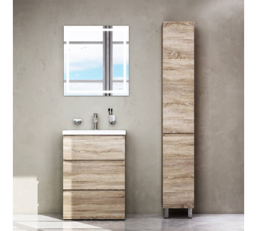 Тумба под раковину напольная AM.PM Gem 60 см 3 ящика светлый дуб M91FSX0602OF