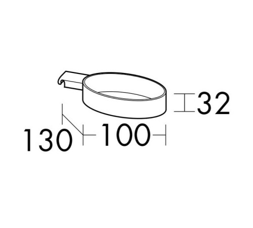 Держатель фена Burgbad Vry подвесной черный матовый ACJW001