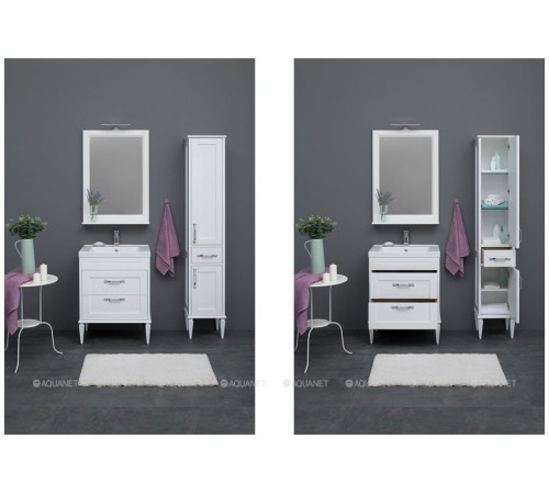 Шкаф-пенал Aquanet Денвер 36 белый глянец 00199214