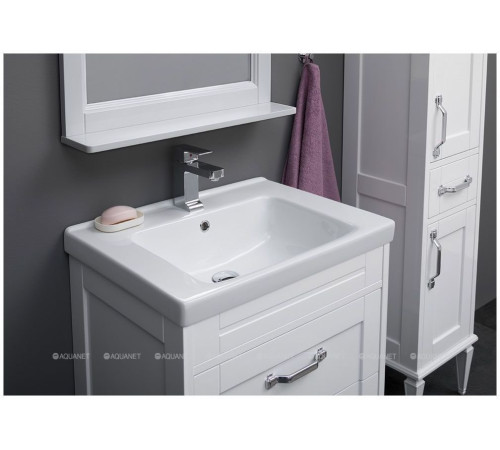 Шкаф-пенал Aquanet Денвер 36 белый глянец 00199214