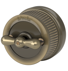 Выключатель на 4 положения двухклавишный бронзовый ретро W5720012