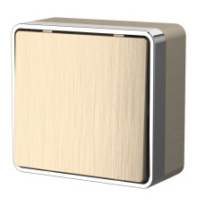 Выключатель одноклавишный Gallant шампань рифленый W5010010