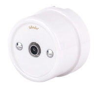 W5683001/ ТВ розетка (белый) Ретро W5683001