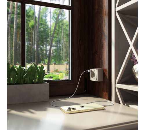 Розетка с заземлением, шторками и USB тип A+C Gallant шампань рифленый W5071710