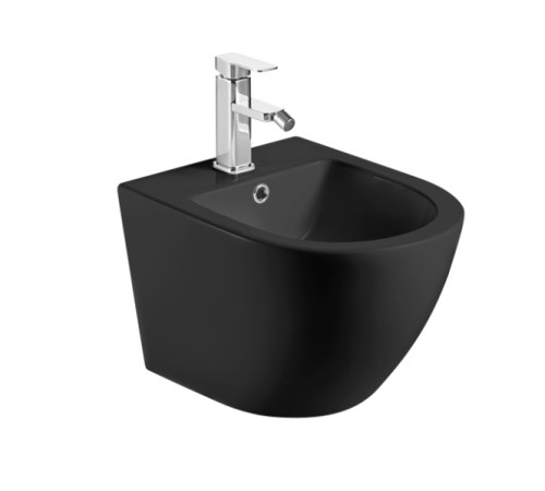 Биде подвесное Aquame AQM2102MB черный матовый 495x370 мм AQM2102MB