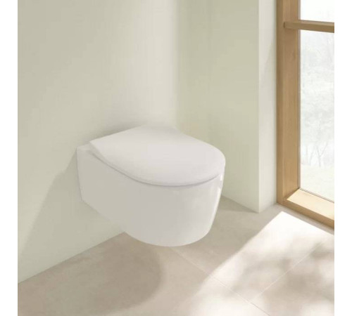 Унитаз подвесной Villeroy & Boch Avento безободковый с сиденьем SlimSeat микролифт 5656RS01