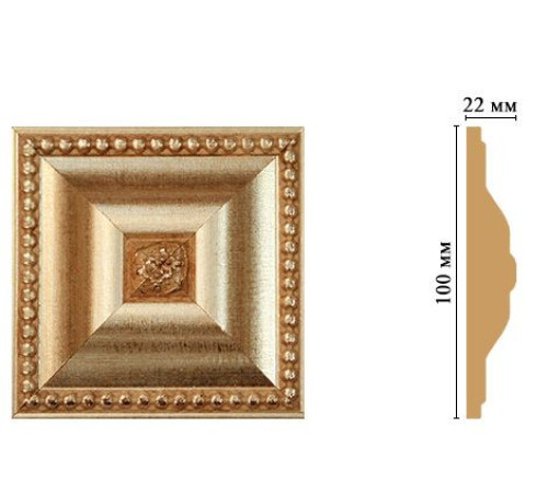 Вставка декоративная Decomaster D209-933 100x100x22 мм D209-933