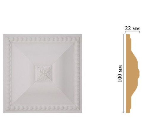 Вставка декоративная DECOMASTER D209 100х100х22 мм D209-115