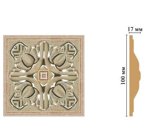 Вставка декоративная Decomaster D209-59 100x100x22 мм D209-59