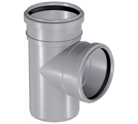 Тройник канализационный двухраструбный Uponor 110/110 мм 88.5° 1051226