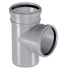 Тройник канализационный двухраструбный Uponor 110/110 мм 88.5° 1051226