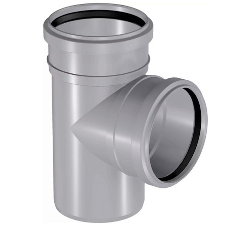 Тройник канализационный двухраструбный Uponor 110/110 мм 88.5° 1051226