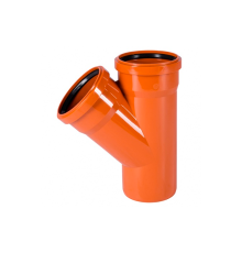 Тройник канализационный двухраструбный Ostendorf KGEA 160/110 45° 222329