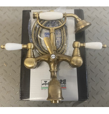 Смеситель для ванны Fiore Margot Coloniale с душевым гарнитуром бронза 02ZZ0651