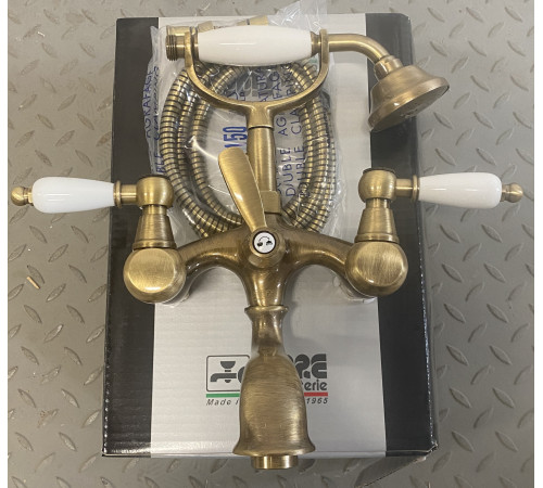 Смеситель для ванны Fiore Margot Coloniale с душевым гарнитуром бронза 02ZZ0651