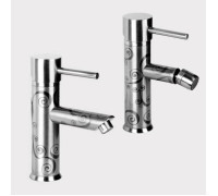 Комплект смесителей для раковины и биде Daniel Suvi Decora с донными клапанами S20605YC 86 / S20604YC 86