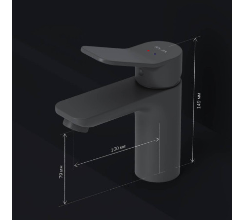 Смеситель для раковины AM.PM X-Joy черный матовый F85A02122