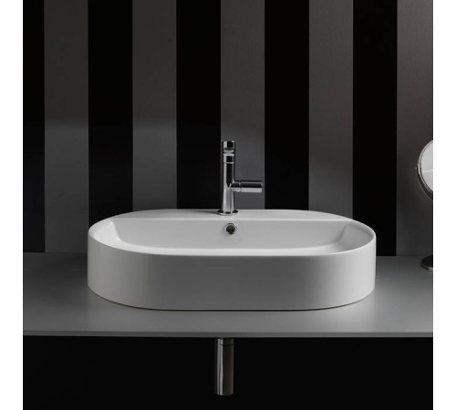 Раковина Kerasan Ciotola 65х40 см 1 отверстие белый 028501