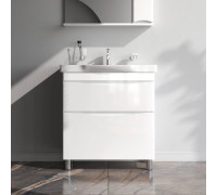 Тумба под раковину напольная AM.PM Like 80 см 2 ящика белый глянец M80FSX0802WG