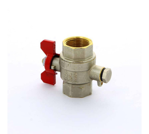 Кран шаровой Tiemme ВВ 3/4 дюйма с отверстием для термометра 2980001