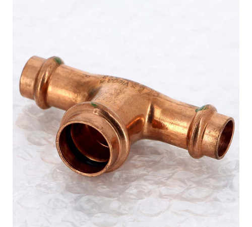 Тройник пресс медный Viega Profipress 15x22x15 мм 322700