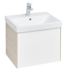 Комплект мебели для ванной Aquaton Асти 55 Белый/Ясень шимо с раковиной Адриана 55 1A2631K0AXD70