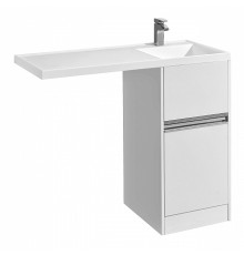 Комплект AQUATON Лондри 40 тумба и раковина Лондри 105 правая 1A2360K0LH010