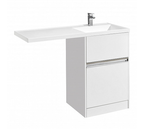 Комплект AQUATON Лондри 60 тумба и раковина Лондри 120 правая 1A2359K0LH010