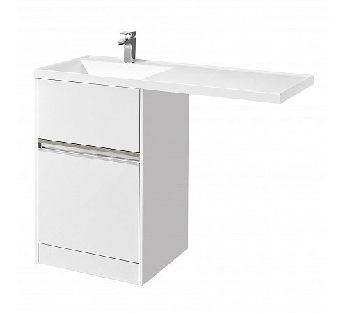 Комплект AQUATON Лондри 60 тумба и раковина Лондри 120 левая 1A2359K1LH010