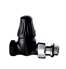 Клапан запорный прямой SR Rubinetterie Floral Old Style 1/2 черный матовый 0397-1500VC0S