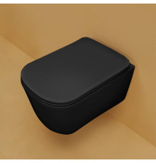 Унитаз подвесной Kerasan Tribeca 54х35 см безободковый черный матовый 511431