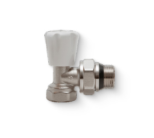 Вентиль термостатический Uni-Fitt угловой-осевой HH 1/2 x 3/4 EK никелированный 164V2300