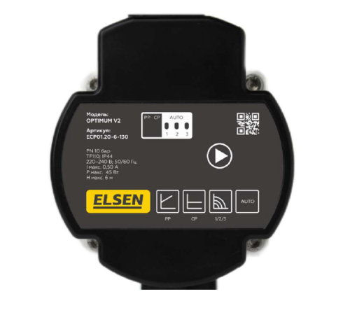 Насос циркуляционный ELSEN Optimum V2 DN32 6 м 180 мм ECP01326180