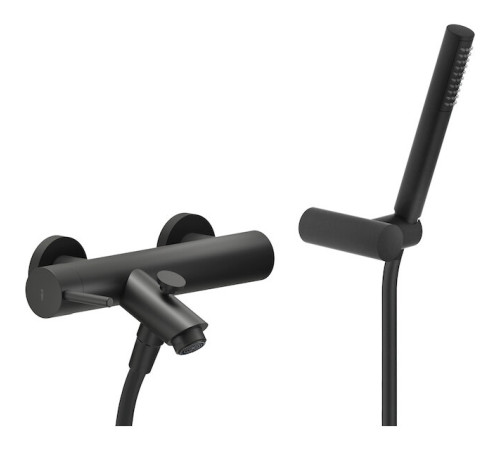 Смеситель для ванны Nobili LIVE с ручным душем матовый черный LV00110BM