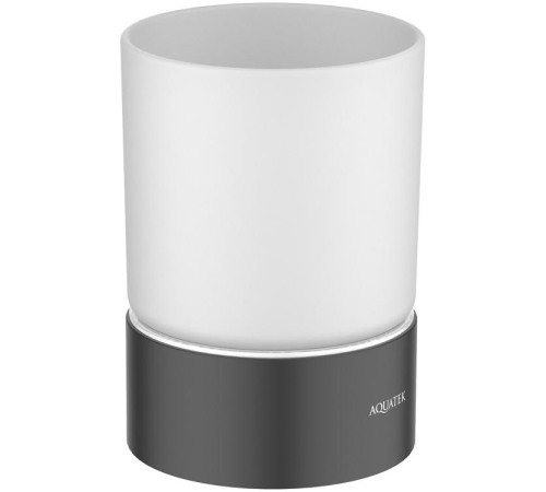 Стакан настольный Aquatek Лира матовый черный AQ4428MB