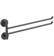 Полотенцедержатель двойной Aquatek БЕТТА матовый черный AQ4613MB