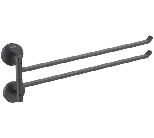 Полотенцедержатель двойной Aquatek БЕТТА матовый черный AQ4613MB