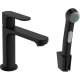 Смеситель для раковины hansgrohe Rebris S 110 с гигиеническим душем матовый черный 72215670