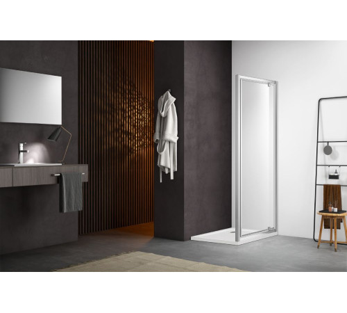 Душевая дверь Aquanet Aria распашная 800x2000 мм хром прозрачное стекло AQ ARI PI 08020CH