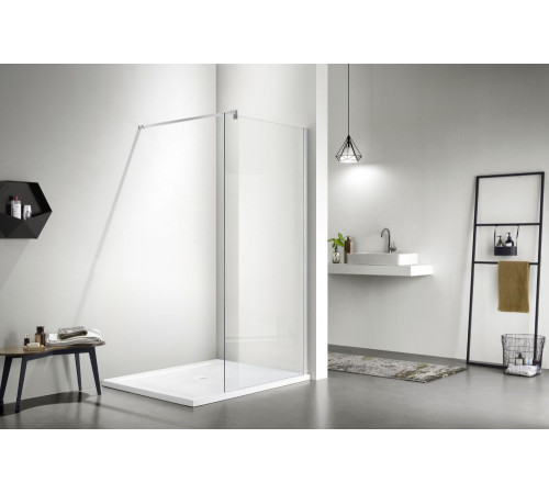 Душевая перегородка Aquanet Walk In WIW 10020CH 1000x2000 мм с держателем хром AQ WIW 10020CH