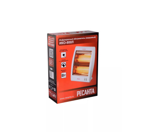 Инфракрасный обогреватель кварцевый Ресанта ИКО-800Л 800 Вт 67/5/6
