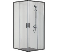Душевой уголок Aquanet ARI KV 10020BL 1000x1000x2000 мм квадратный черный/прозрачное стекло AQ ARI KV 10020BL