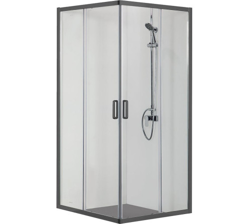Душевой уголок Aquanet ARI KV 10020BL 1000x1000x2000 мм квадратный черный/прозрачное стекло AQ ARI KV 10020BL