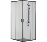 Душевой уголок Aquanet ARI KV 09020BL 900x900x2000 мм квадратный черный/прозрачное стекло AQ ARI KV 09020BL
